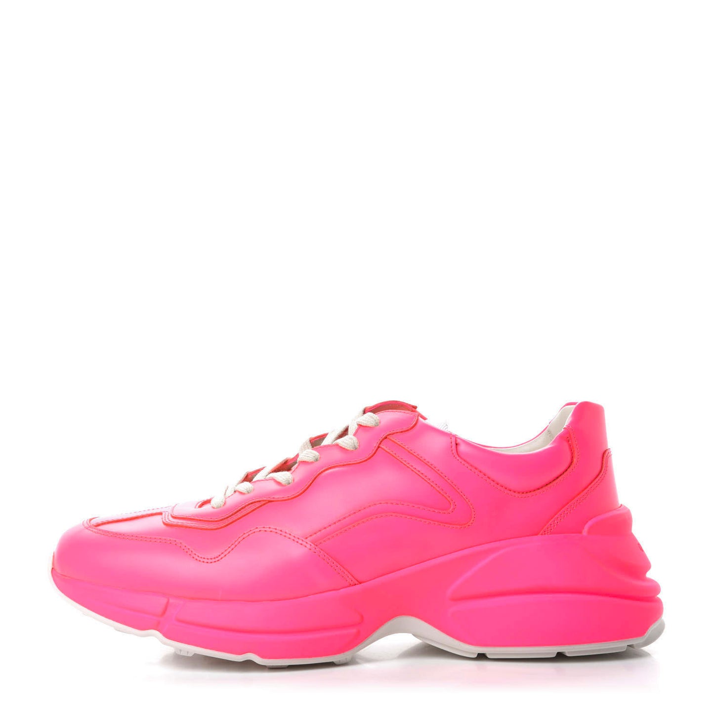 Calfskin Mens Rhyton Sneakers 10 Fuxia Fluo