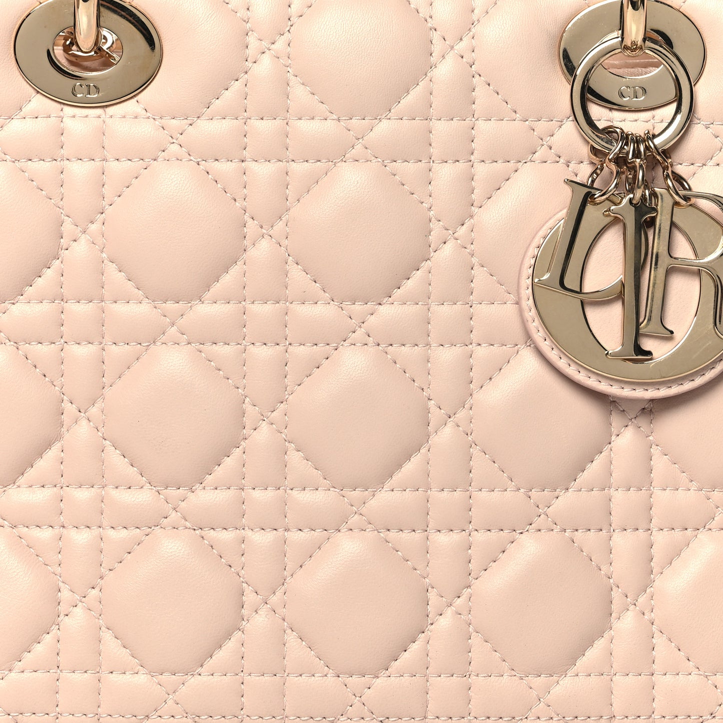 Lambskin Cannage Medium Lady Dior Light Pink