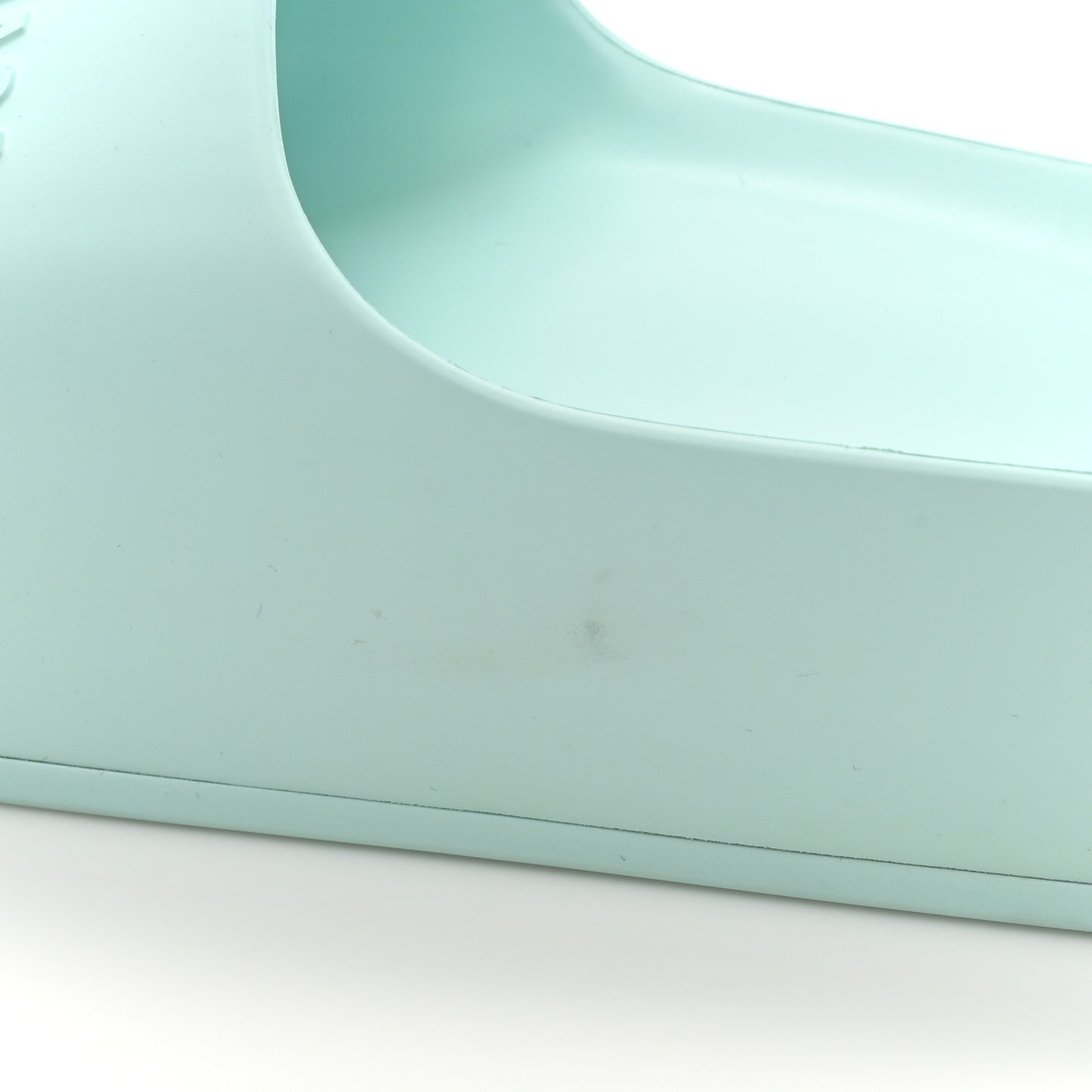 Rubber Womens Chunky Slide Sandals 38 Green Aqua