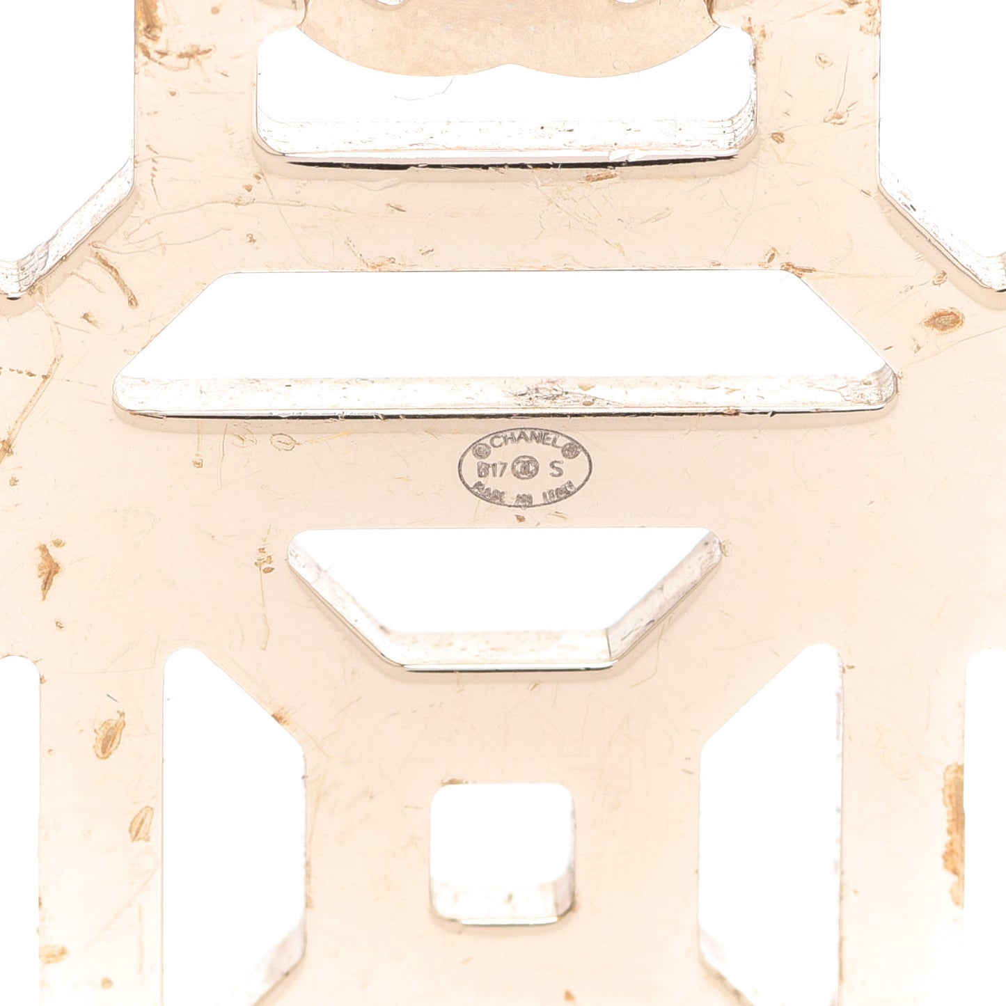 Crystal Strass CC Cross Brooch Pink Gold