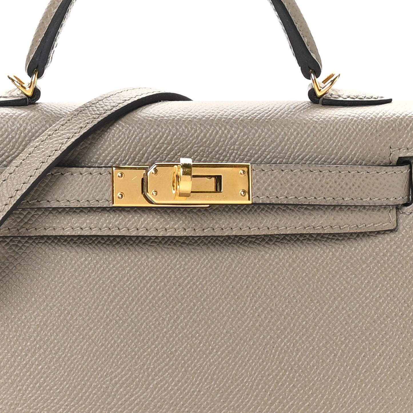 Epsom Mini Kelly Sellier 20 Gris Asphalte