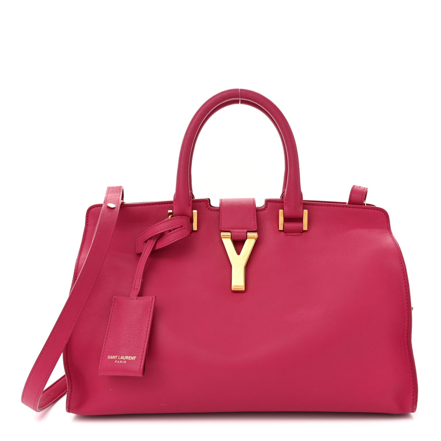 Saint Laurent Calfskin Small Classic Y Cabas Fuchsia 1 of 19