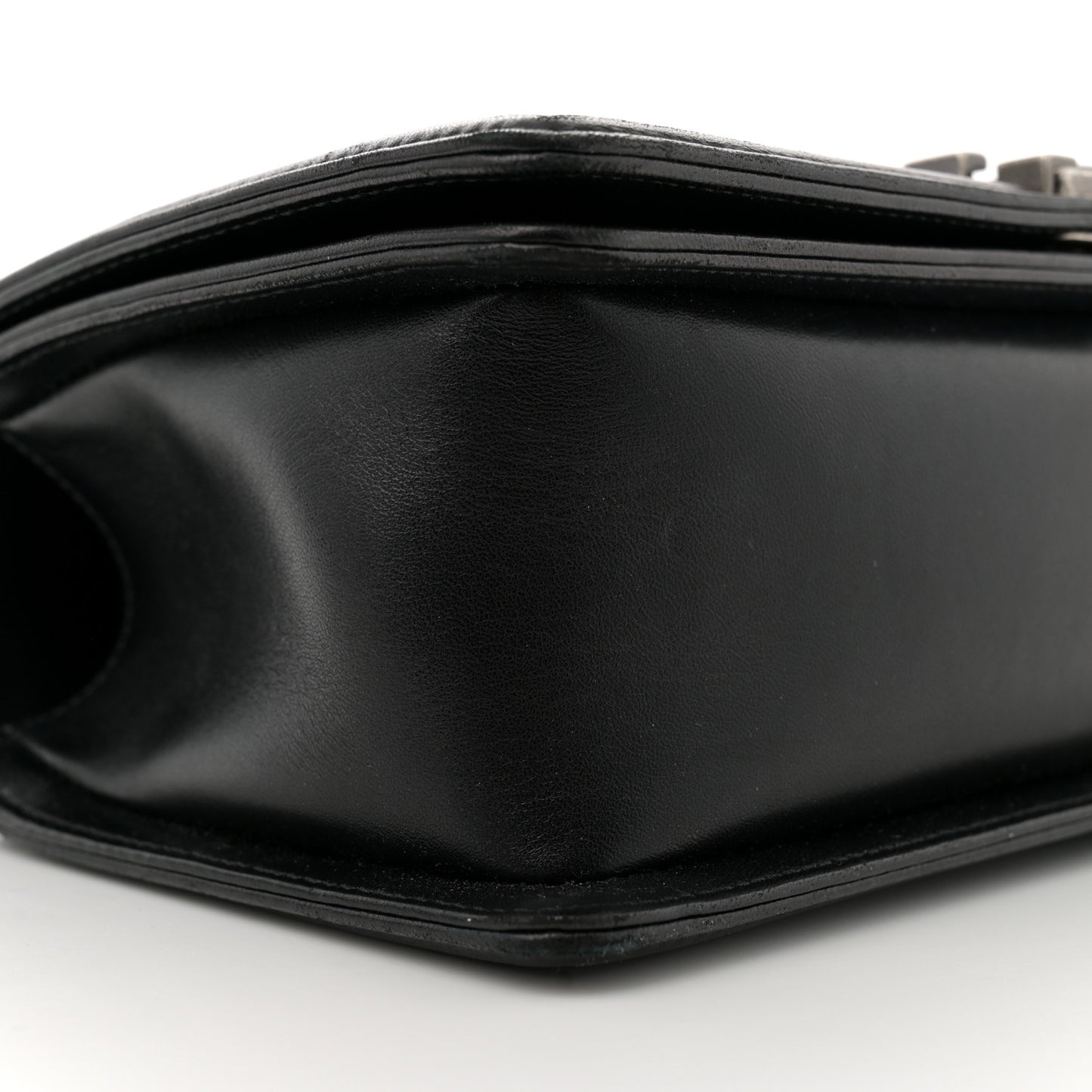 Lambskin Quilted Medium Boy Flap Black