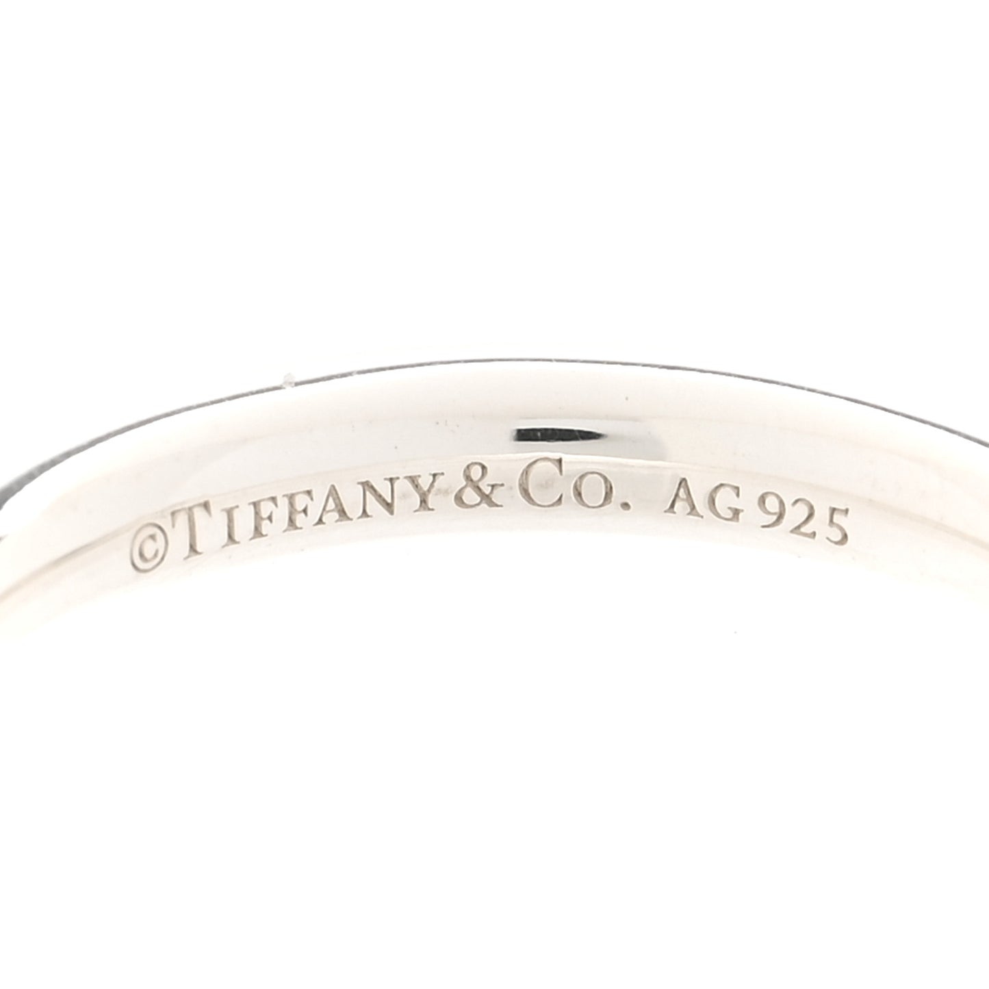 Sterling Silver Return to Tiffany Round Charm Ring 50 5.5