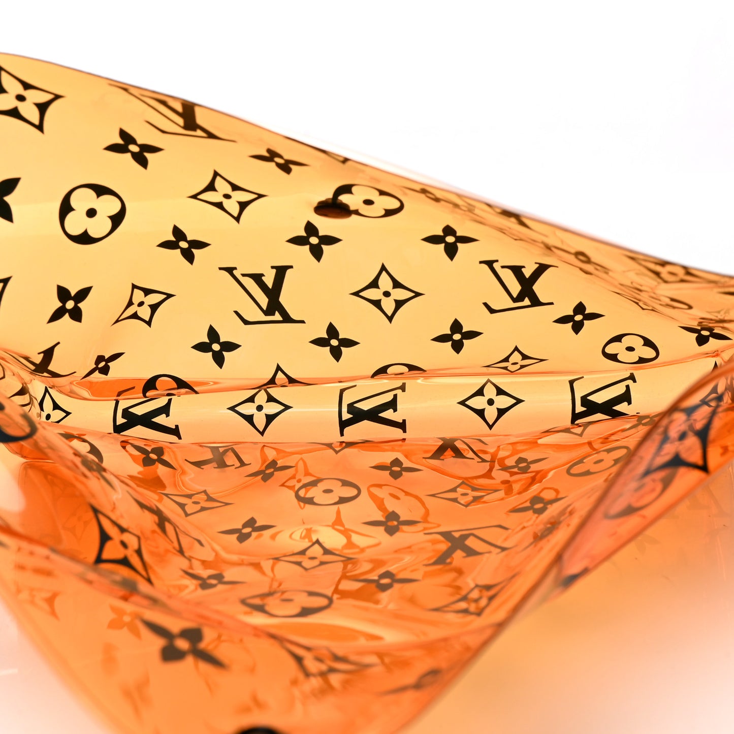 PVC Monogram Printed Envelope Pouch Orange