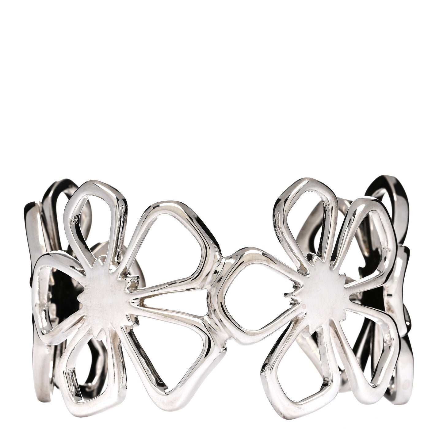 Sterling Silver Elsa Peretti Hibiscus Flower Cuff Bracelet