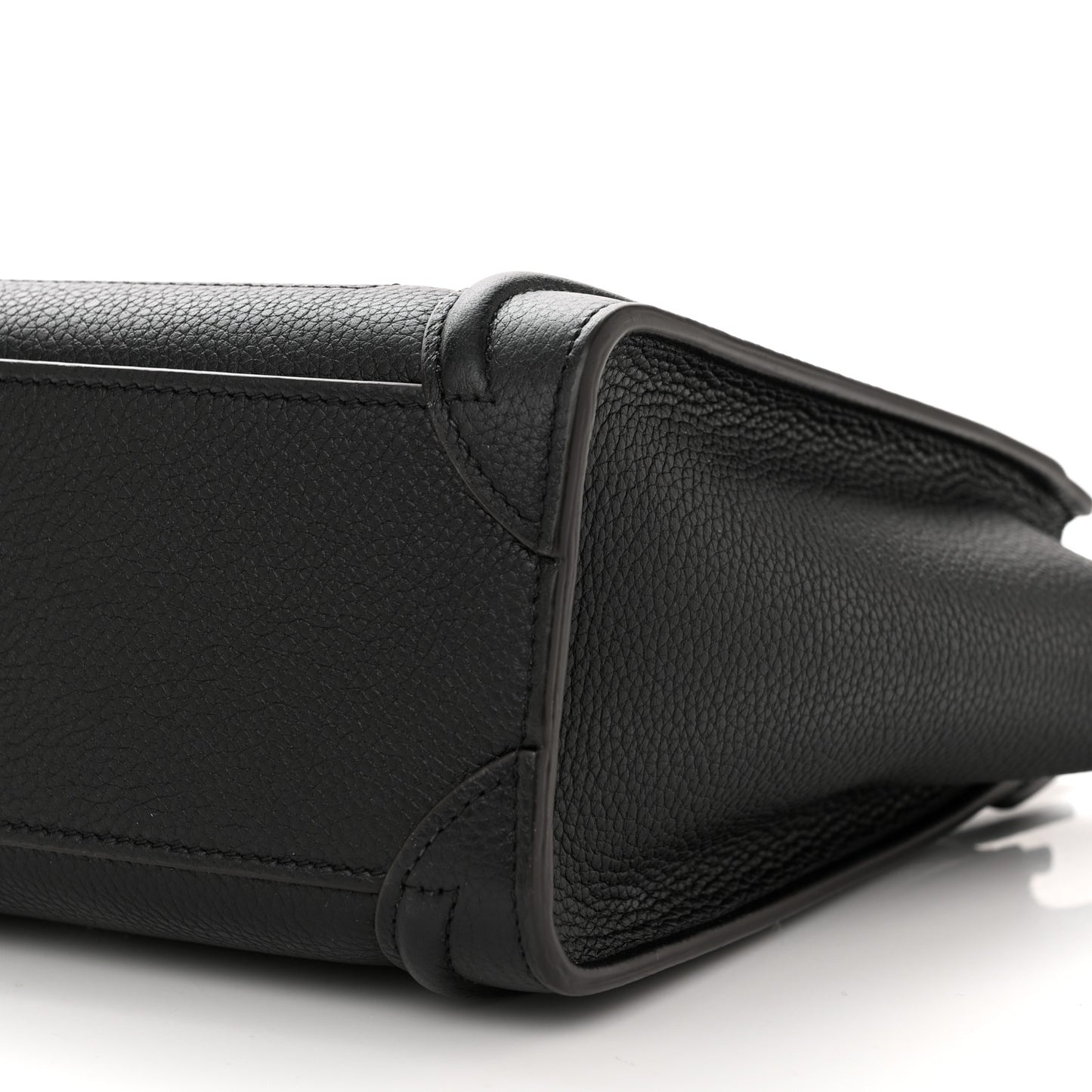 Drummed Calfskin Nano Luggage Black