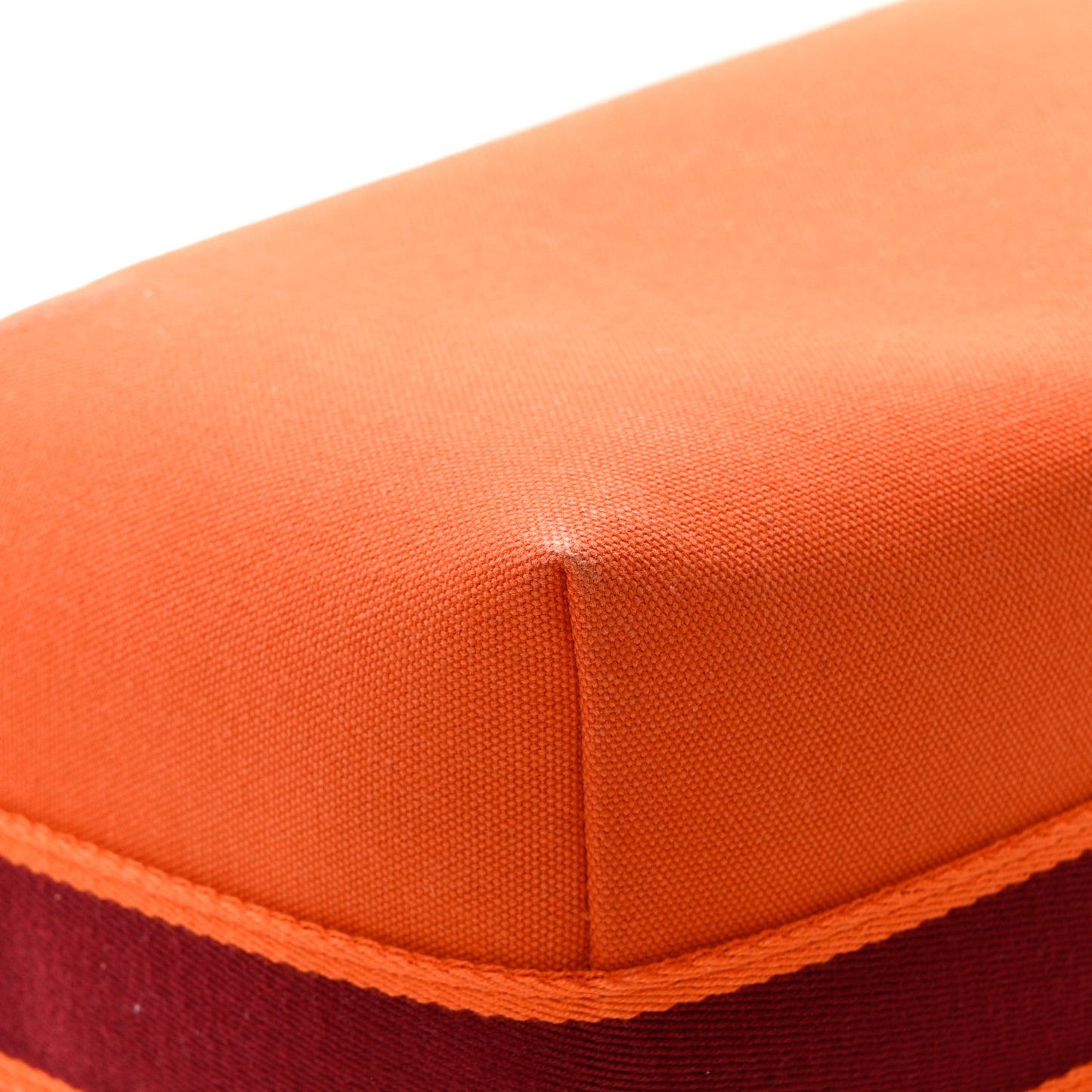 Canvas Large Bride-A-Brac Pouch Orange Feu Burgundy