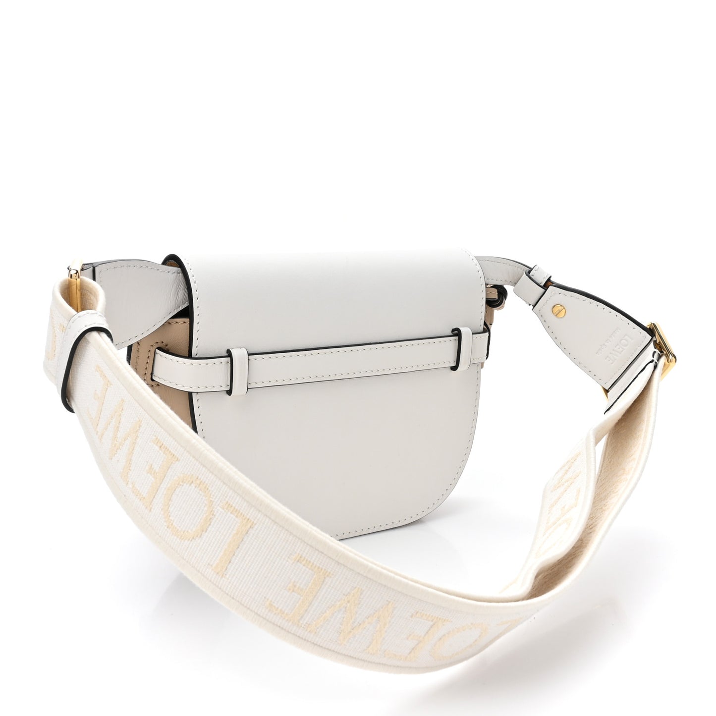 Soft Calfskin Mini Gate Dual Bag Soft White Paper Craft