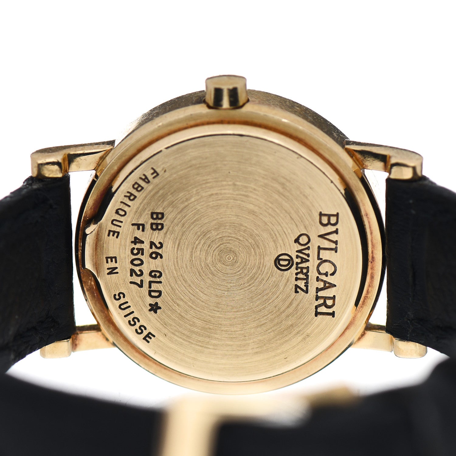 Bulgari 18K Yellow Gold Calfskin 26mm B.Zero1 Quartz Watch Black 6 of 7