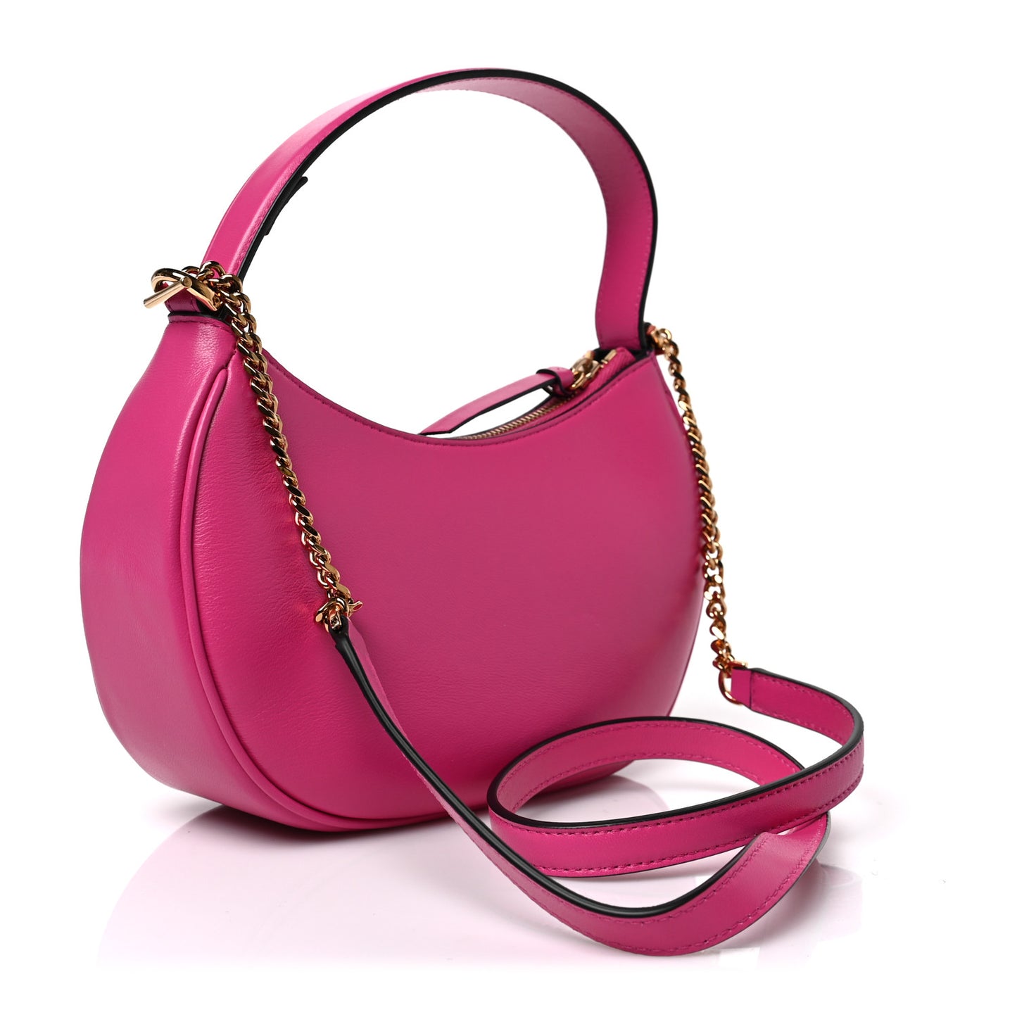 Nappa Quilted Medusa Shoulder Bag Fuchsia