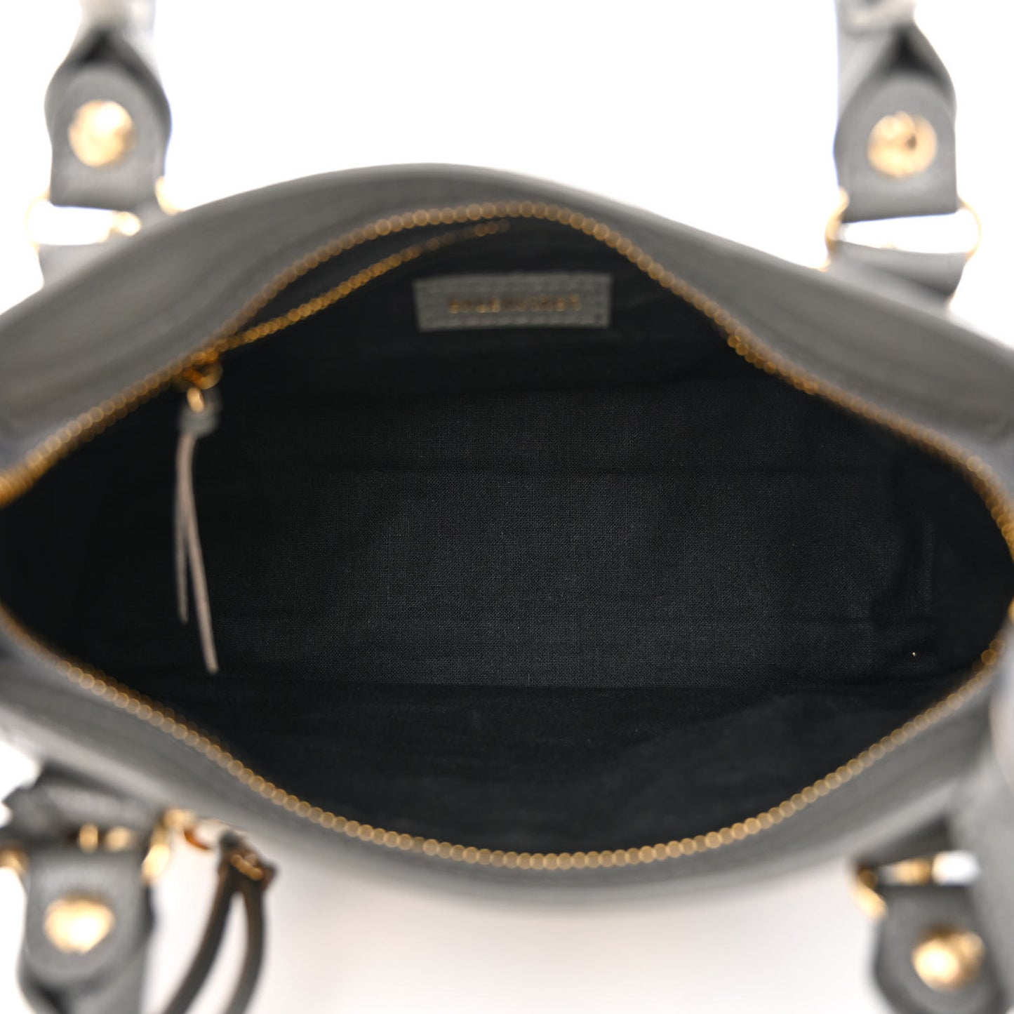 Chevre Gold Metallic Edge Hardware Mini City Gris Acier
