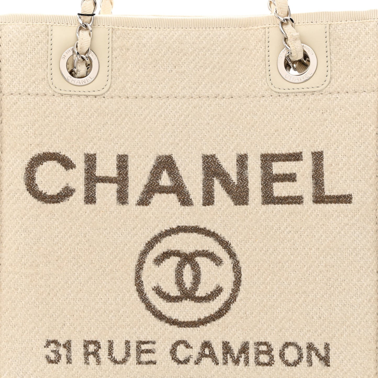Mixed Fibers Small Deauville Tote Ecru