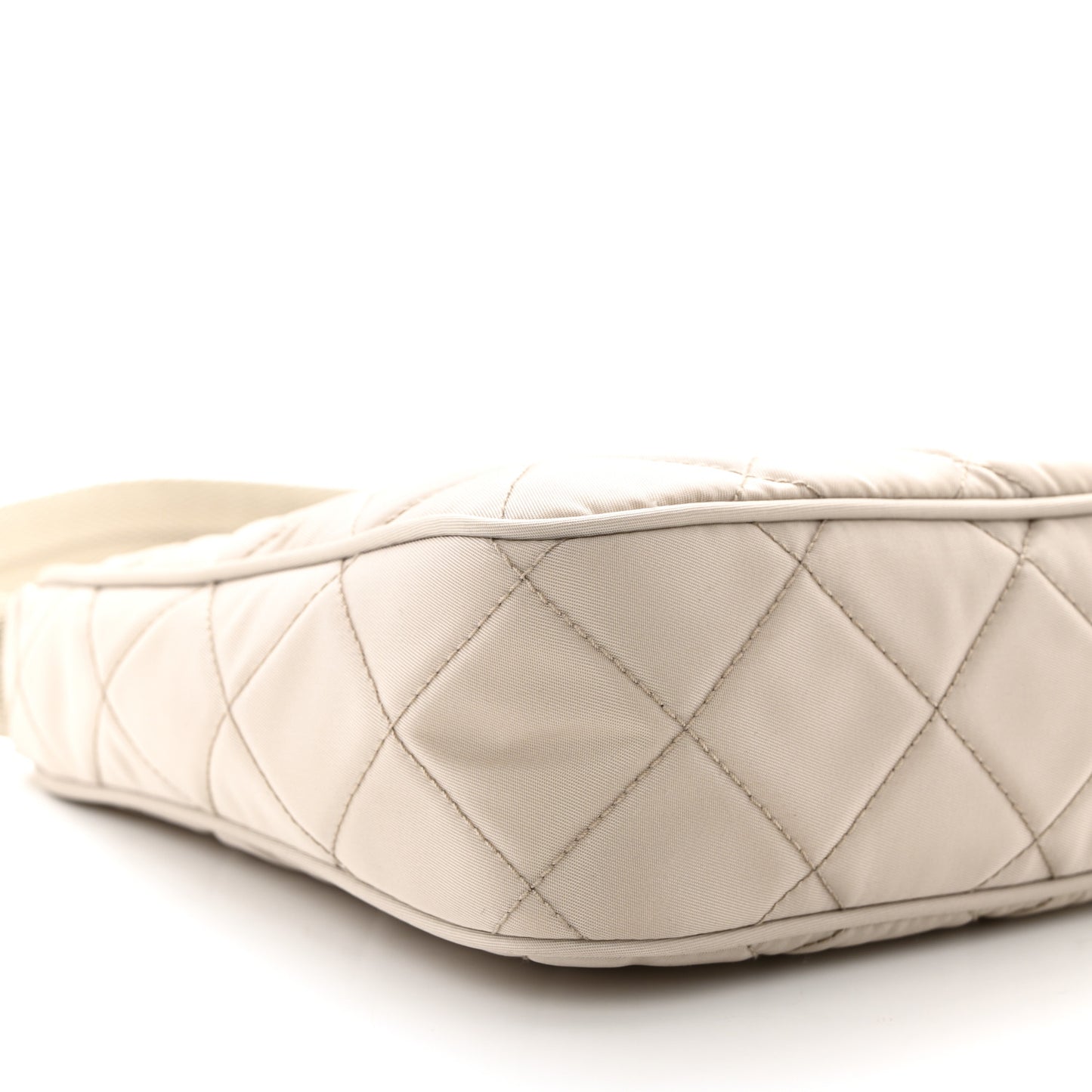 Tessuto Nylon Stitched Shoulder Bag Pomice