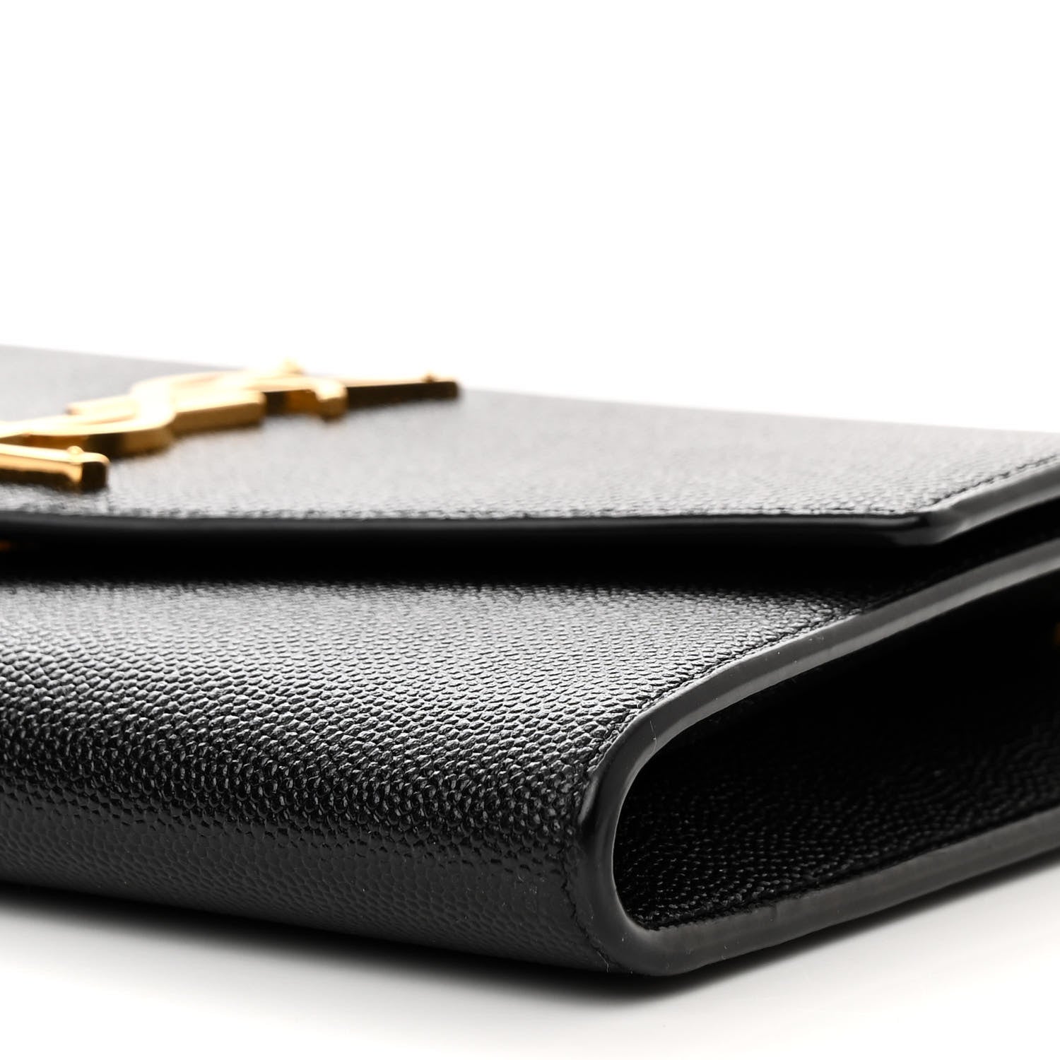 Saint Laurent Grain de Poudre Uptown Chain Wallet Black 9 of 9