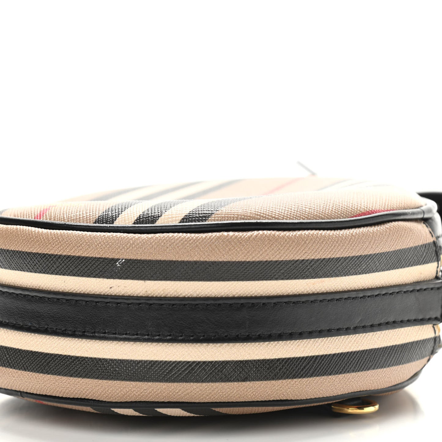 E-Canvas Calfskin Icon Stripe Louise Bag Archive Beige