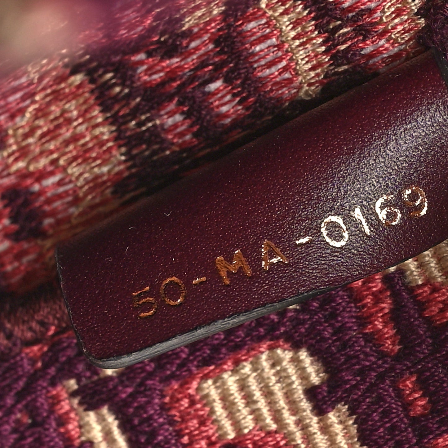 Oblique Large Book Tote Burgundy Multicolor