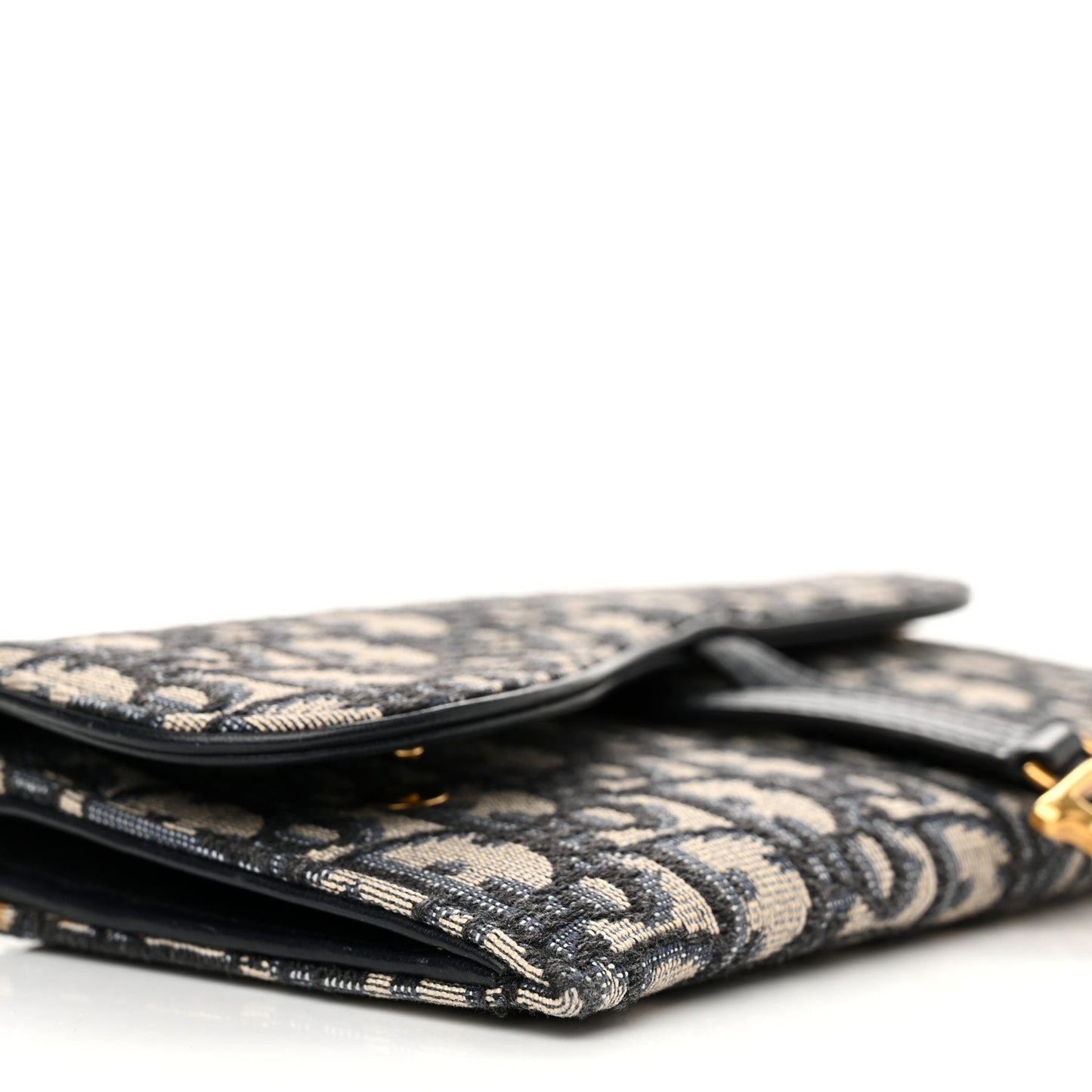 Oblique Saddle Chain Long Wallet Blue