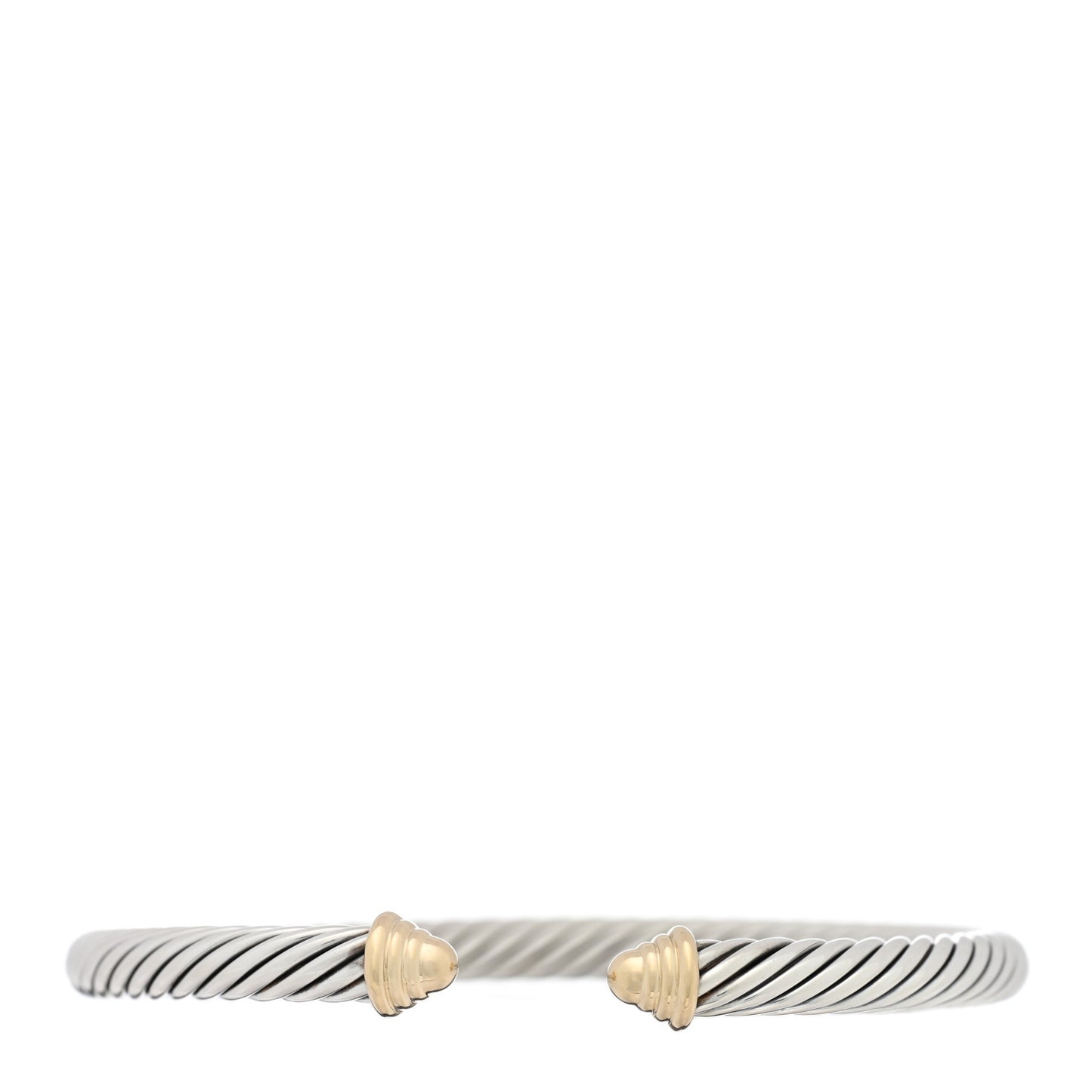 Sterling Silver 14K Yellow Gold 5mm Cable Classics Bracelet