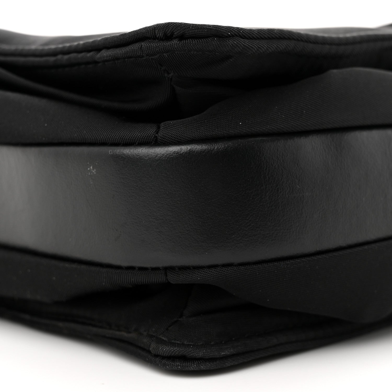 Prada Re-Nylon Vitello Padded Large Flap Shoulder Bag Black 10 of 12