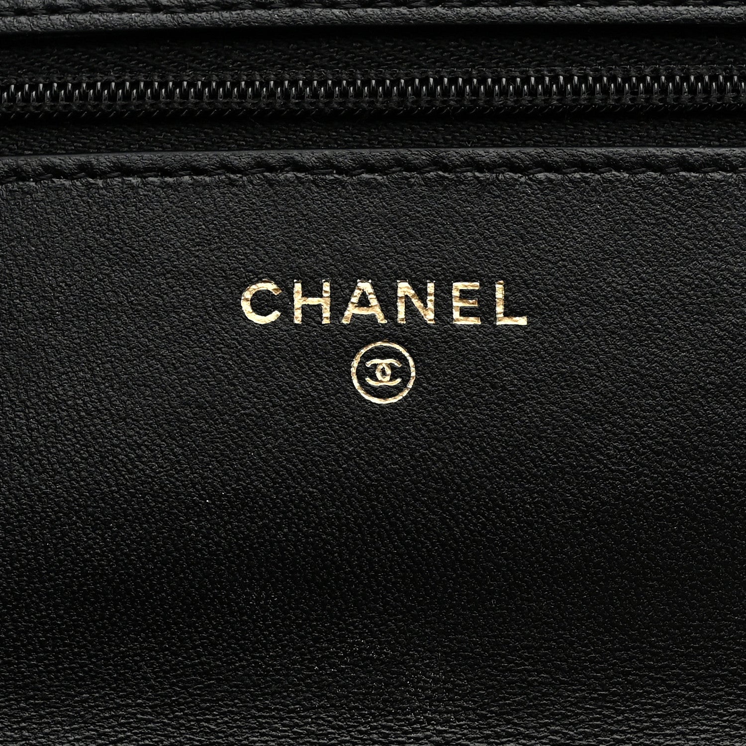 Chanel Lambskin Quilted Crystal CC Wallet On Chain WOC Black 6 of 11