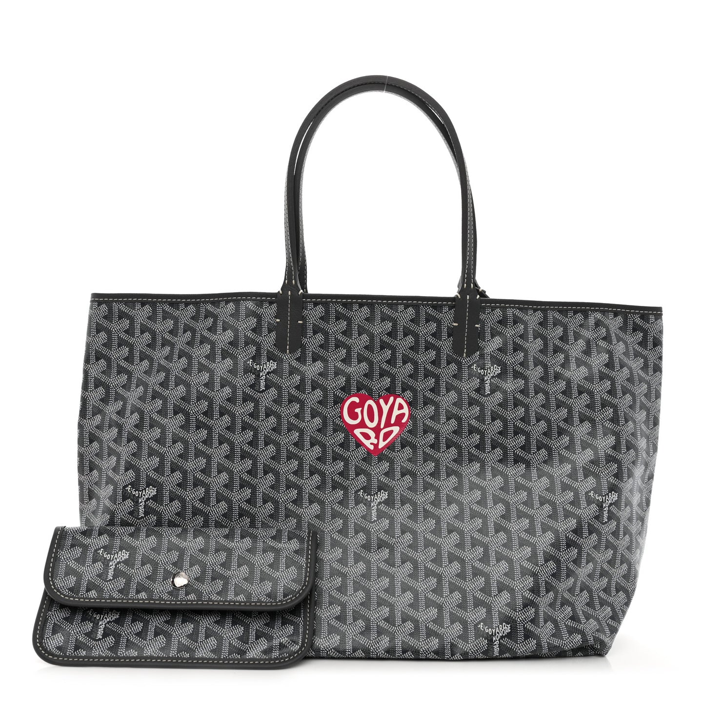 Goyardine Heart Saint Louis PM Grey