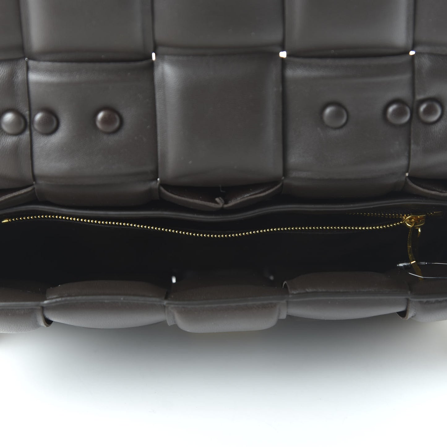 Lambskin Maxi Intreccio Padded Chain Cassette Crossbody Bag Black