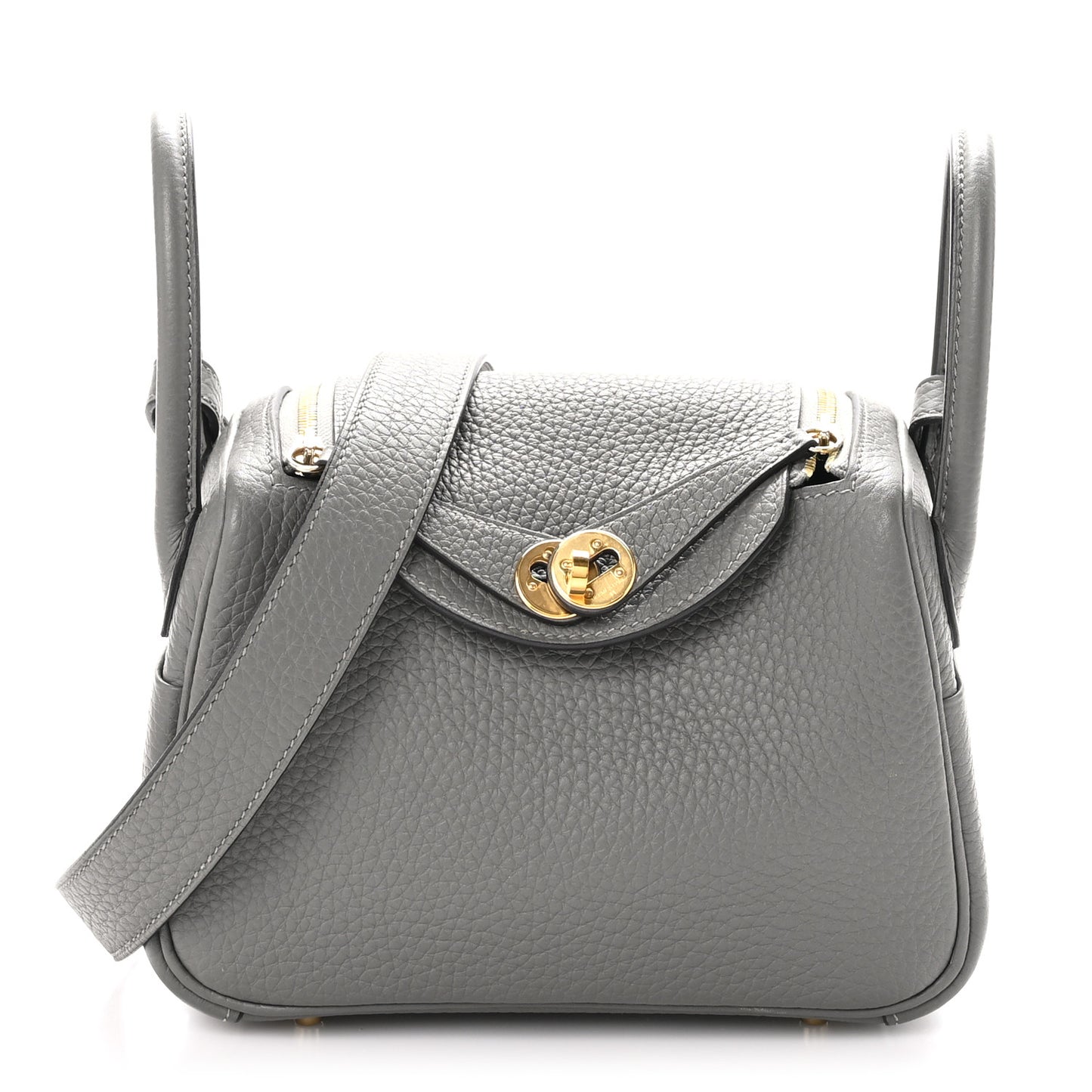 Taurillon Clemence Mini Lindy 20 Gris Meyer