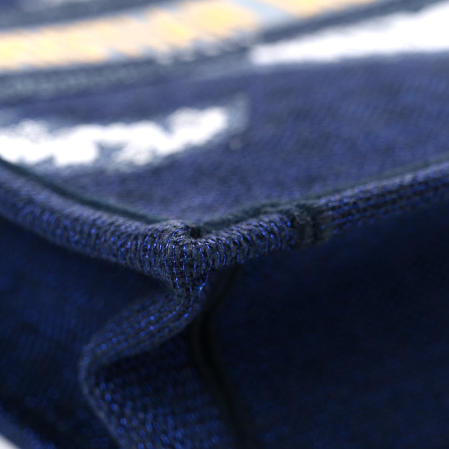 Canvas Embroidered Tie Dye Vertical Book Tote Blue Multicolor