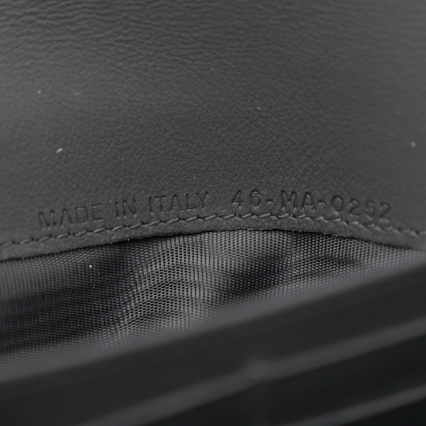 Ultra Matte Calfskin Saddle Chain Wallet Pouch Black