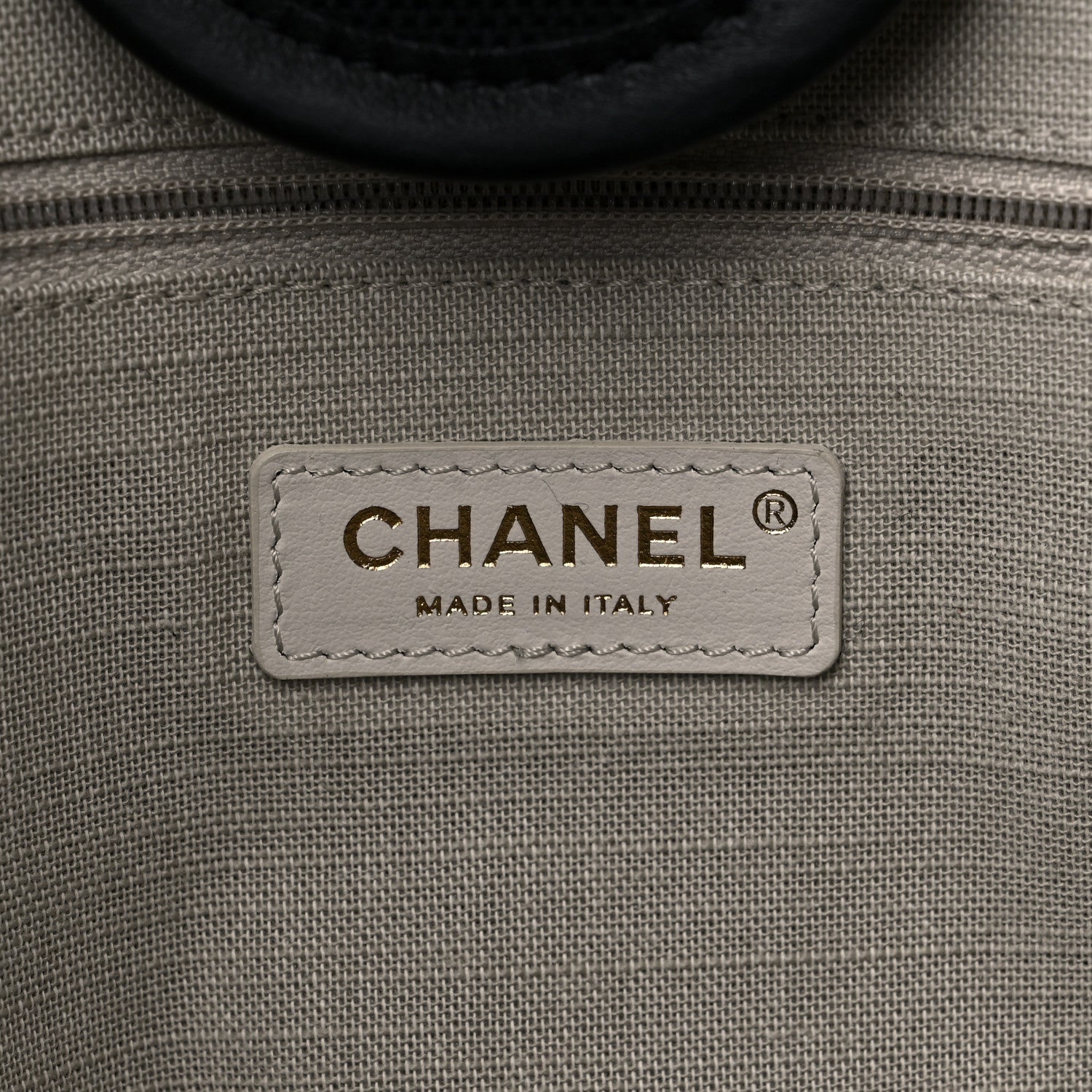 Chanel Cotton Medium Deauville Tote Black White 6 of 10
