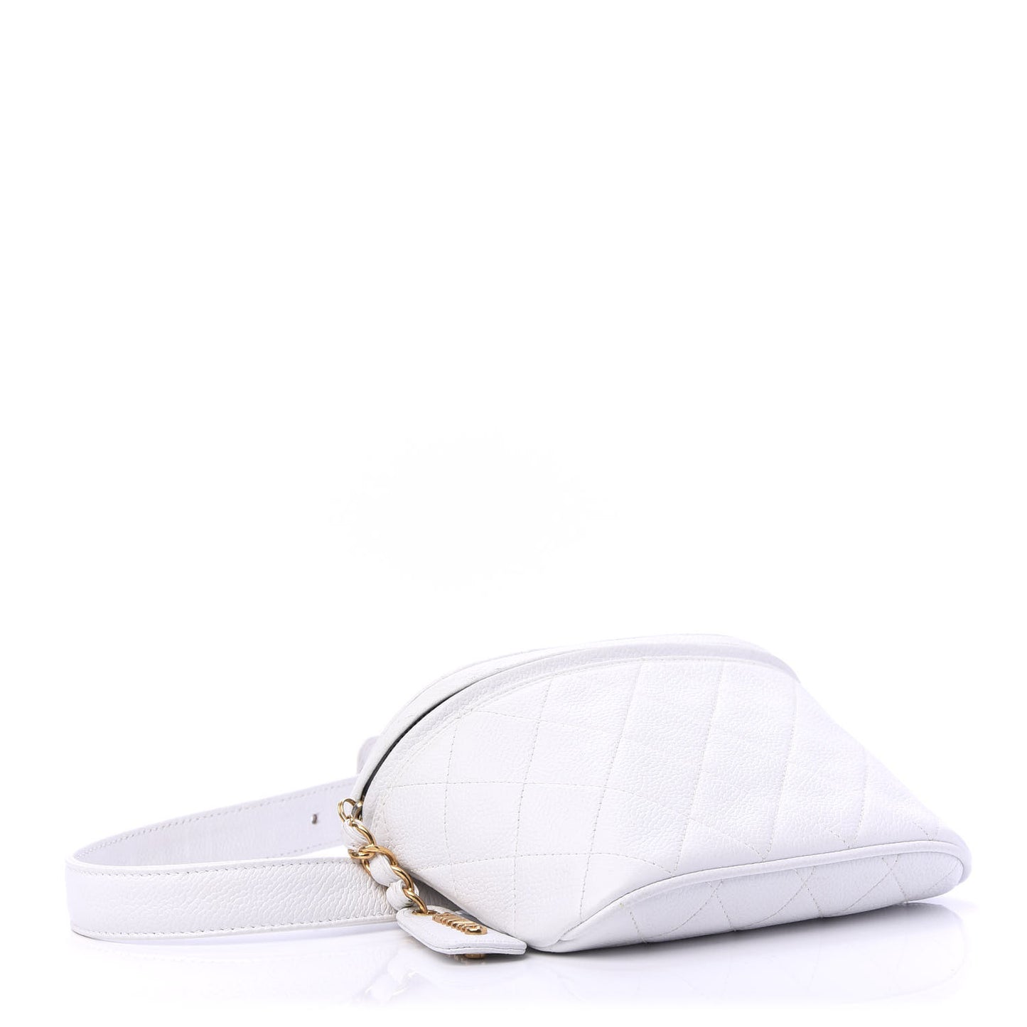 Caviar Quilted Belt Bag White 75 30