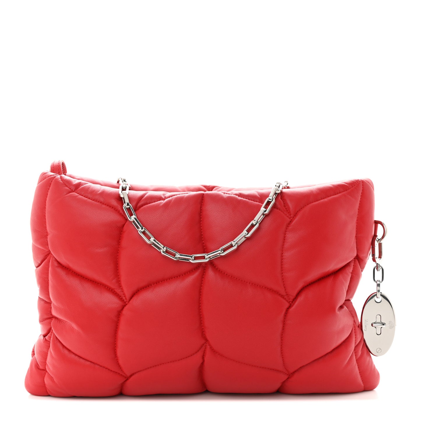 Nappa Pillow Quilted Softie Clutch Red