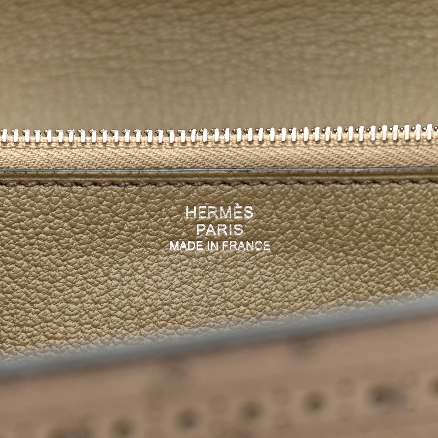 Hermes Ostrich Ghillies Kelly Longue Wallet Mousse 6 of 8