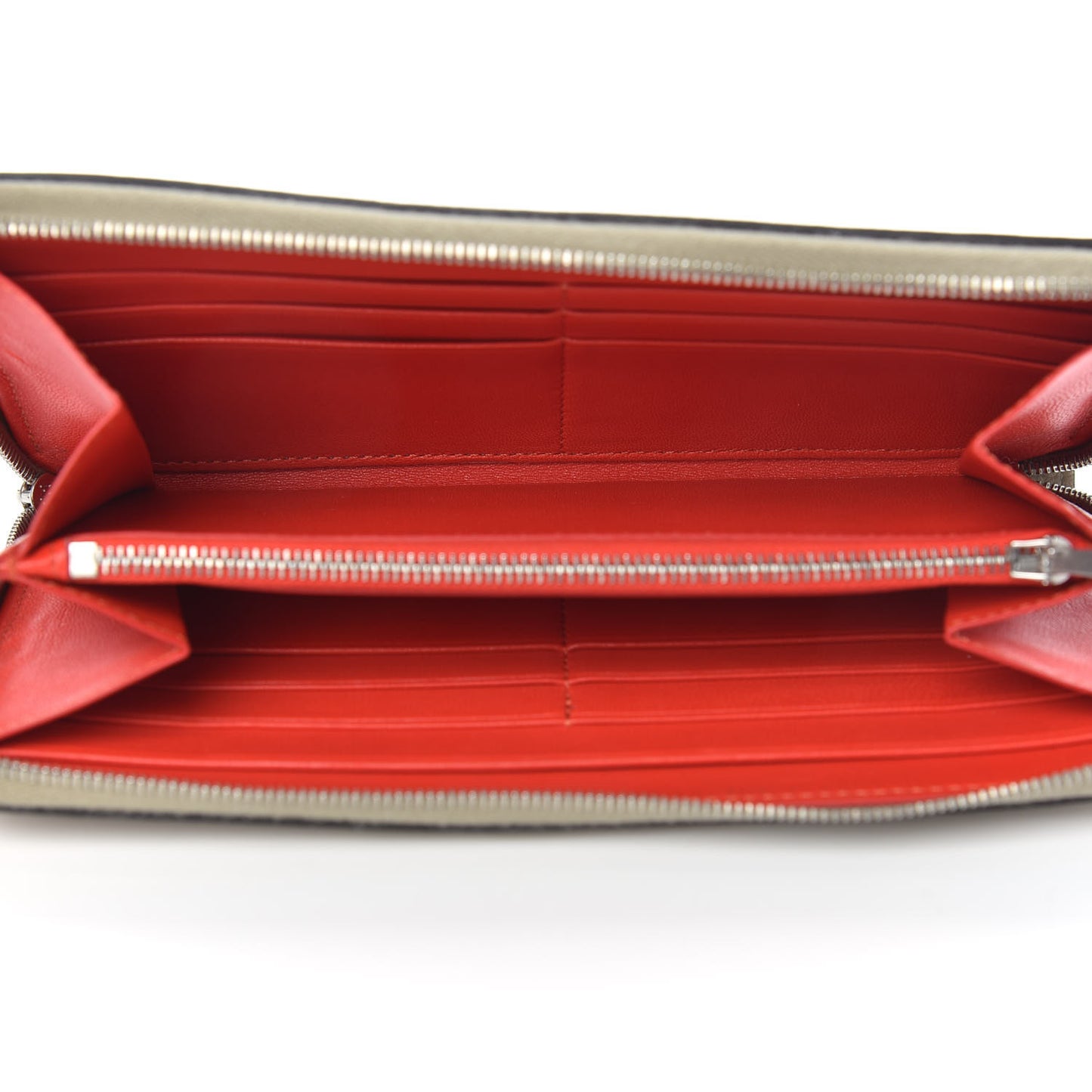 Grained Calfskin Large Zip Around Multifunction Wallet Dune