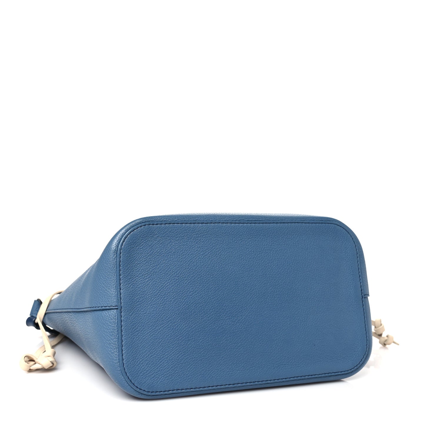 Calfskin Lockme Bucket Blue Jean