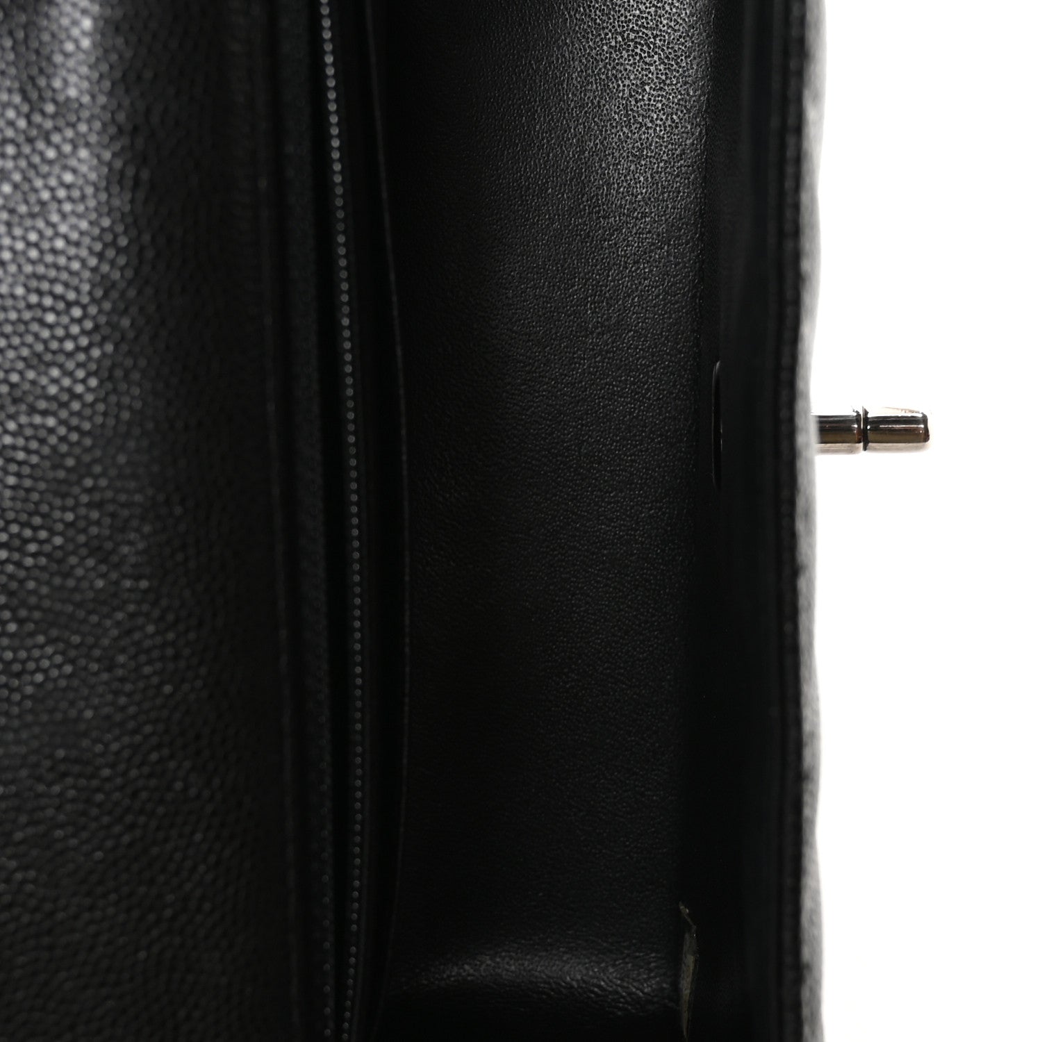 Chanel Caviar Chevron Quilted Mini Rectangular Flap Black 5 of 11