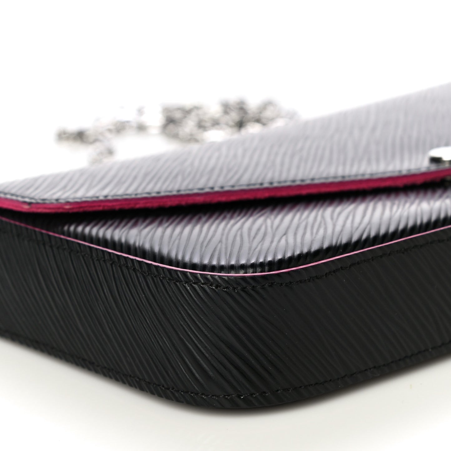 Epi Pochette Felicie Black Hot Pink