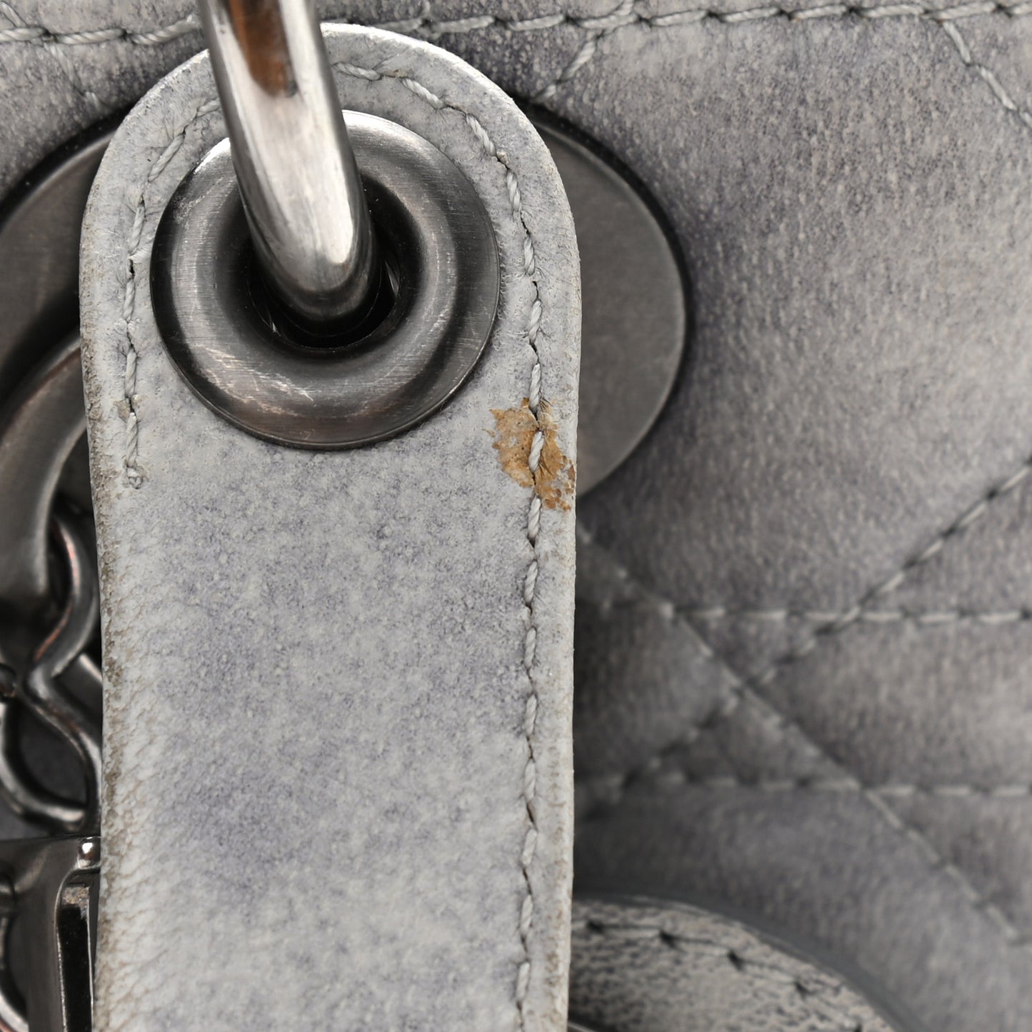 Lambskin Cannage Medium Lady Dior Grey