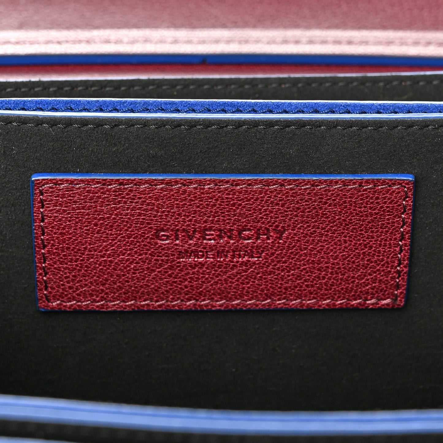 Goatskin Suede Small GV3 Shoulder Bag Aubergine Blue