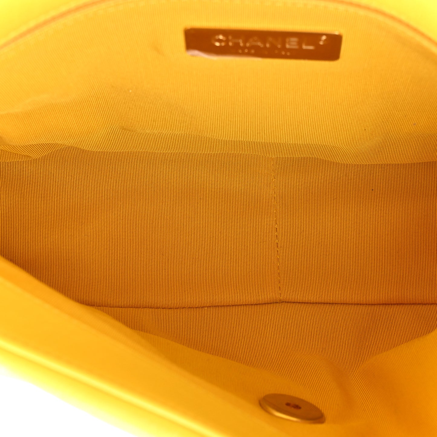 Lambskin Quilted Medium Chanel 19 Flap Yellow