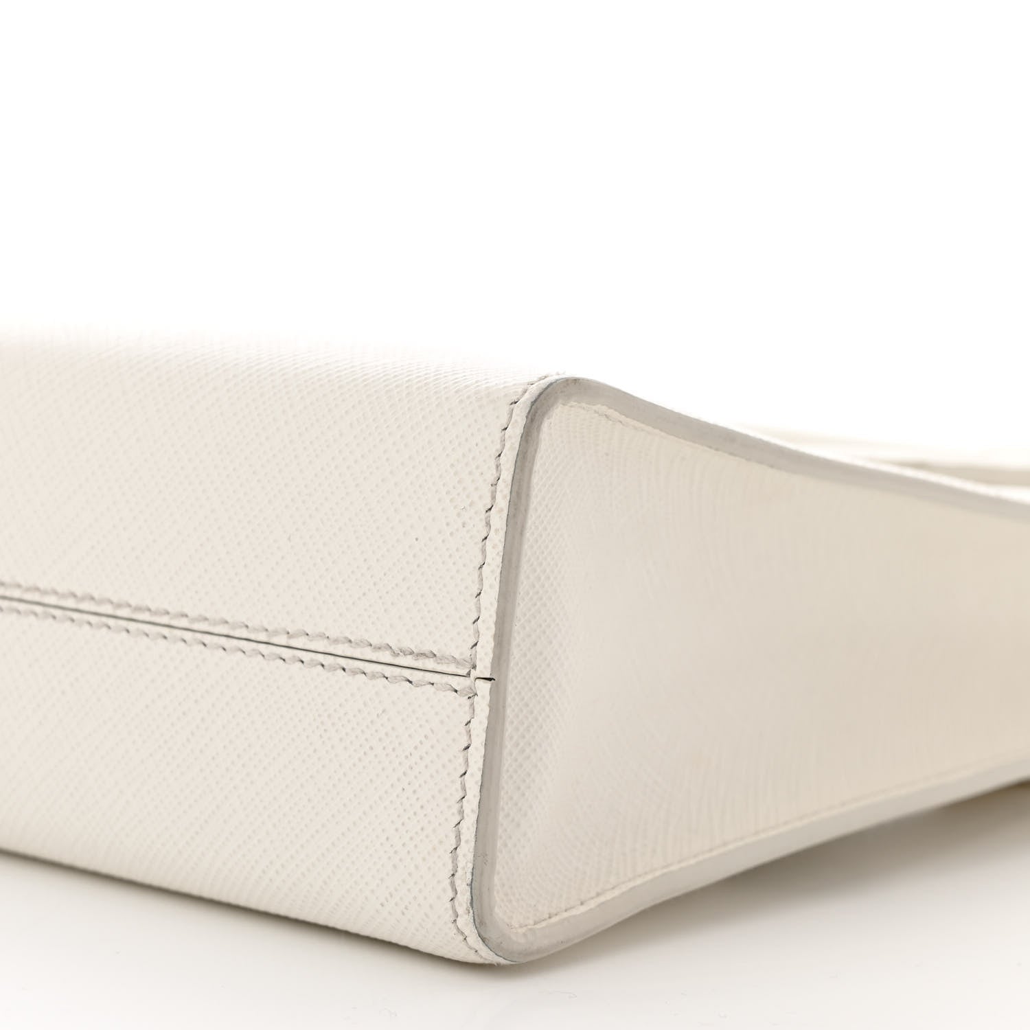 Prada Saffiano Lux Micro Tote White 9 of 9