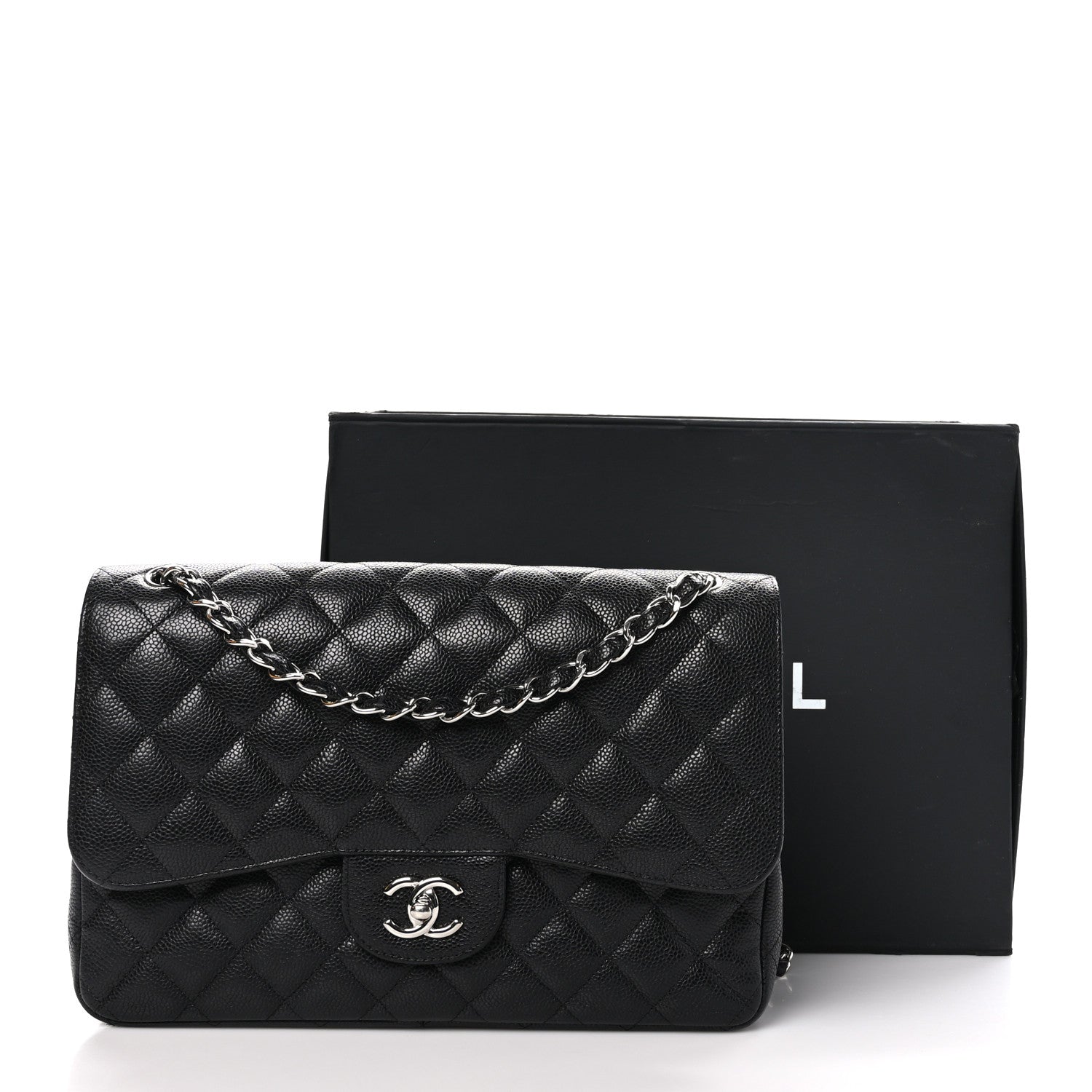 Chanel Caviar Quilted Jumbo Double Flap Black 13 of 13