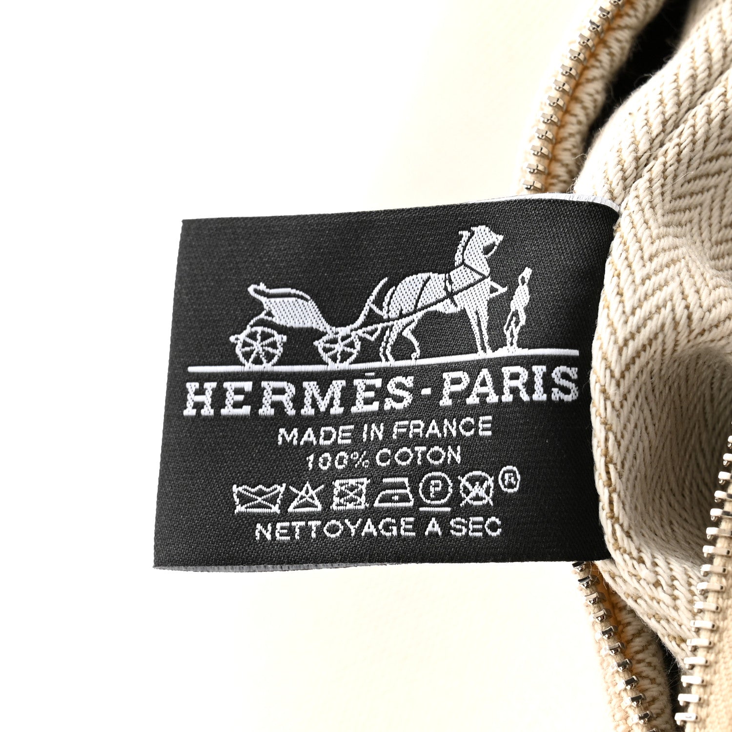 Hermes Canvas Large Bride-A-Brac Pouch Natural 6 of 8