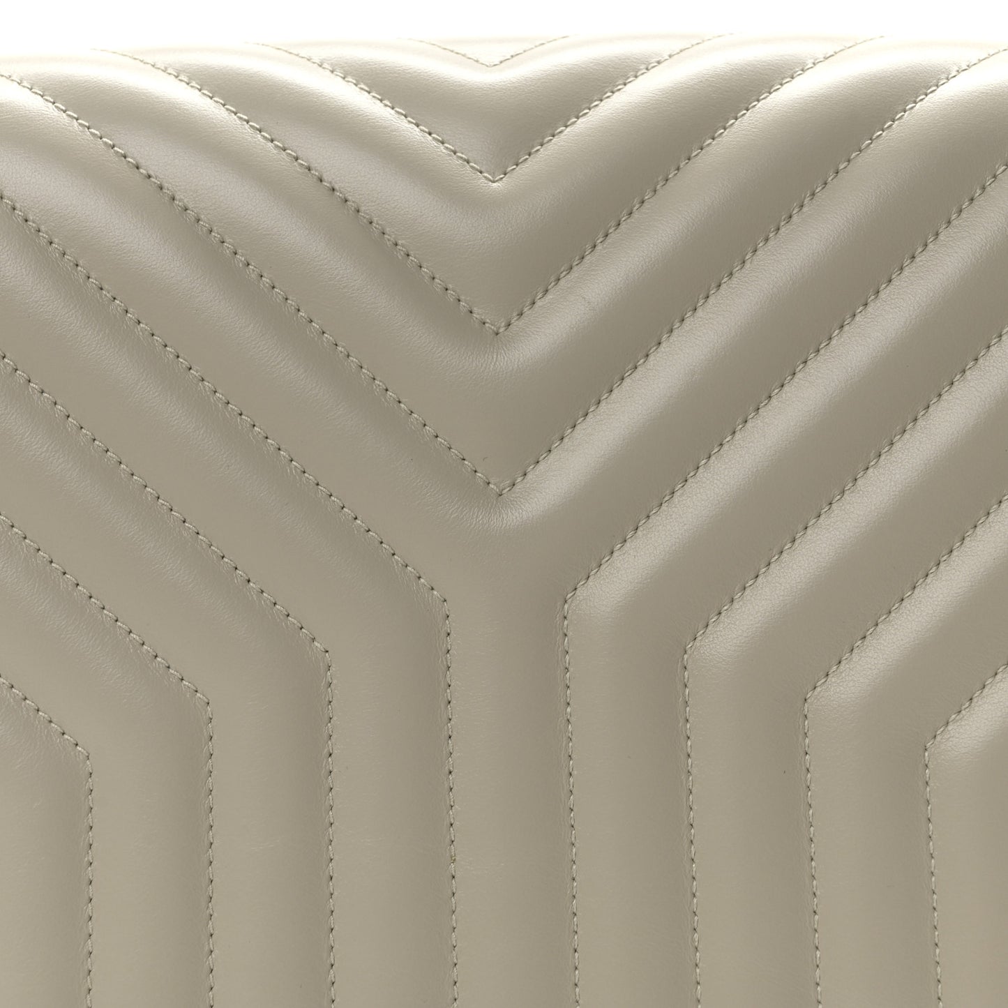 Calfskin Quilted Y Joan Satchel Crema Soft