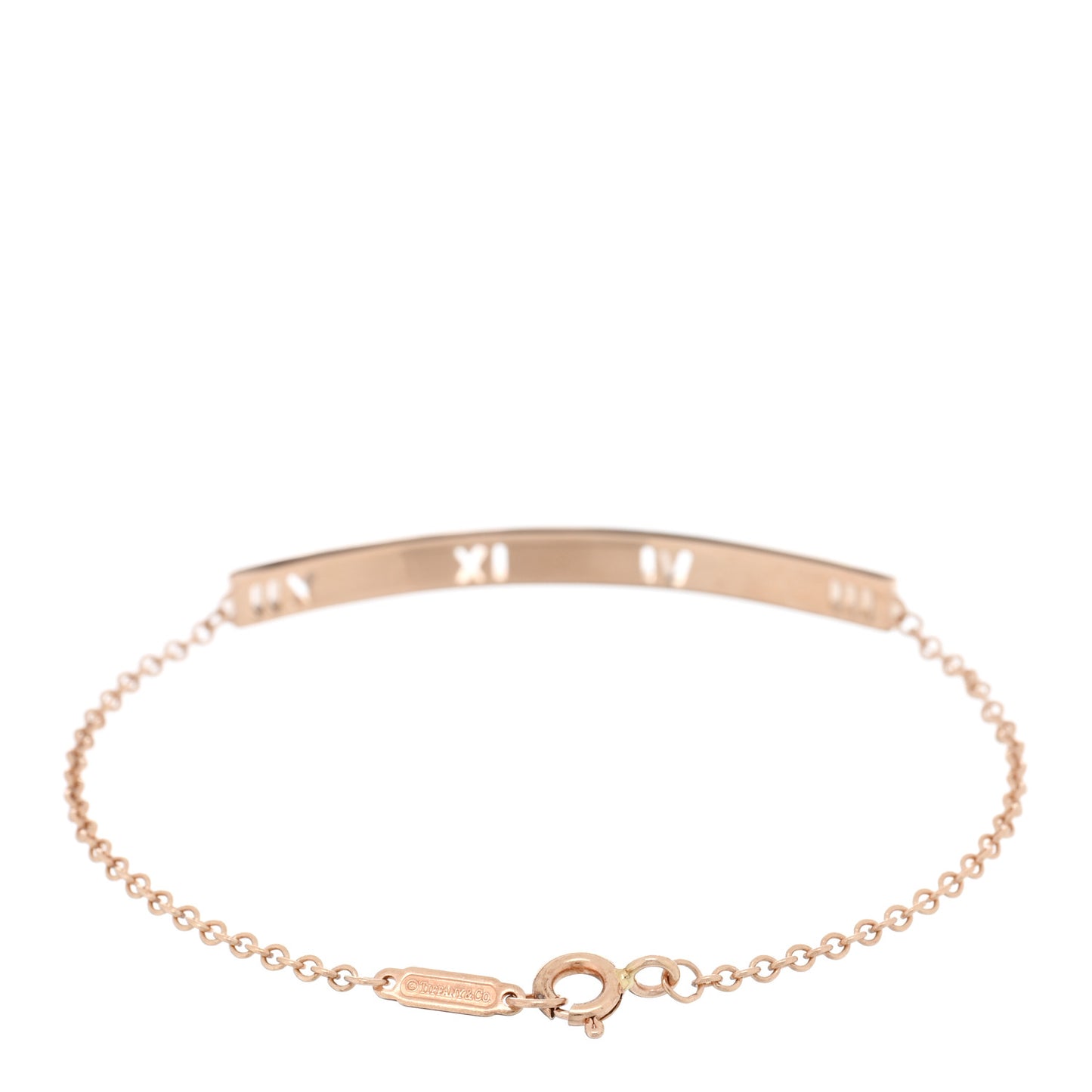 18K Rose Gold Diamond Atlas Bar Pierced Bracelet