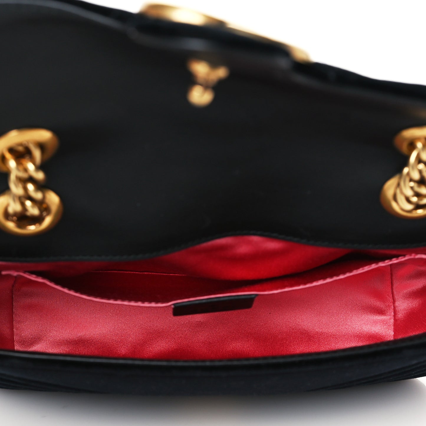 Velvet Matelasse Mini GG Marmont Shoulder Bag Black