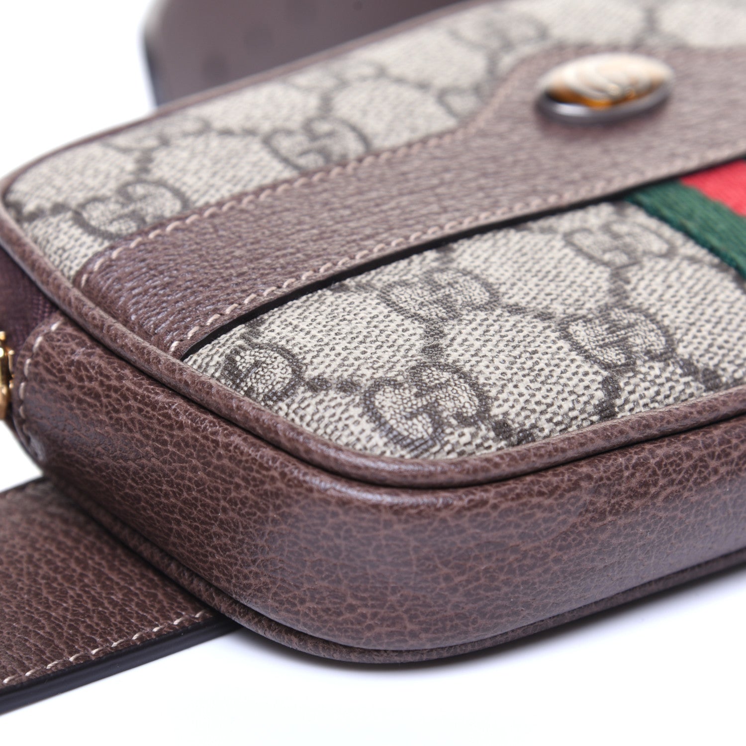 Gucci GG Supreme Monogram Ophidia Belted iPhone Case 85 34 Dark Brown 6 of 13