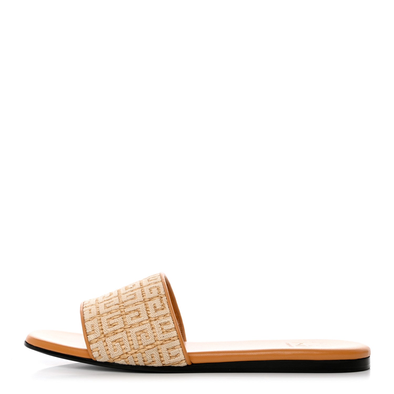 Givenchy Canvas Raffia 4G Logo Mule Slide Sandals 40 Beige 1 of 10
