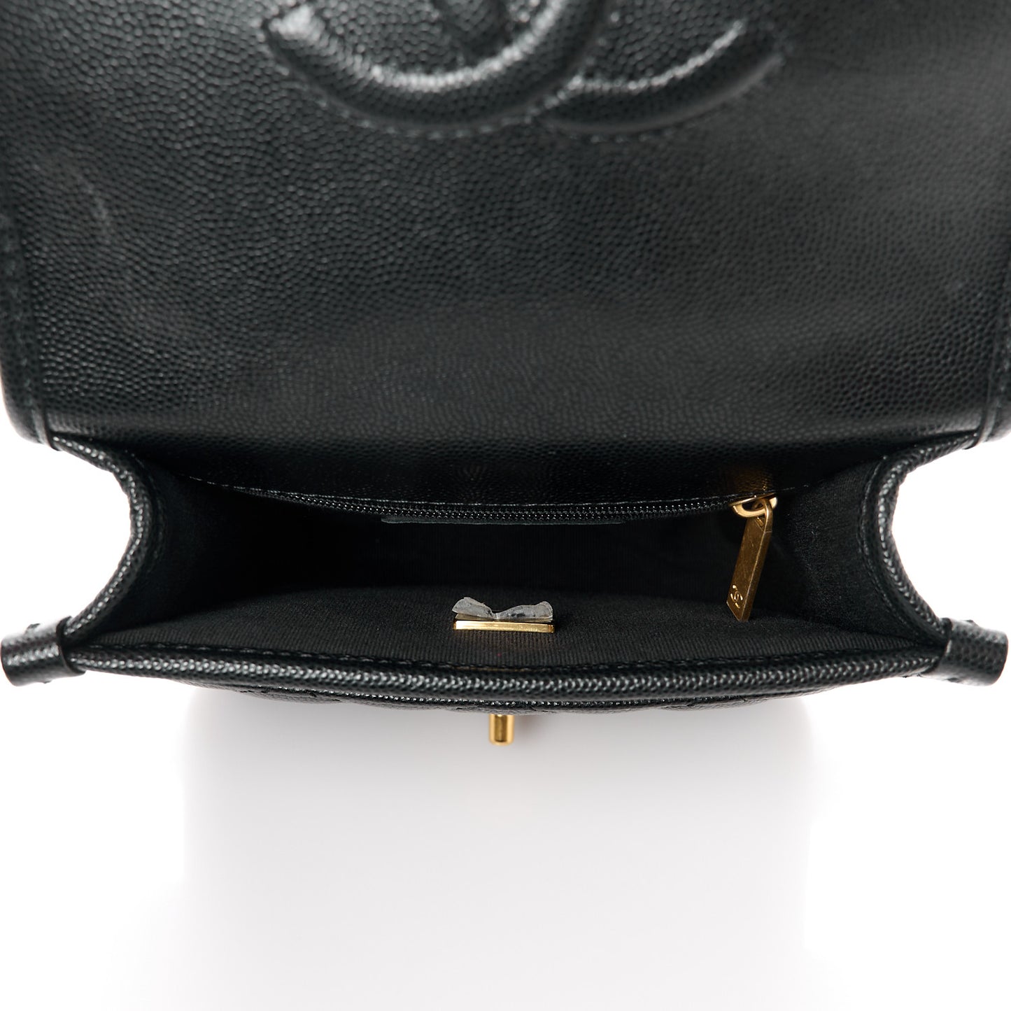 Caviar School Memory Mini Top Handle Flap Black